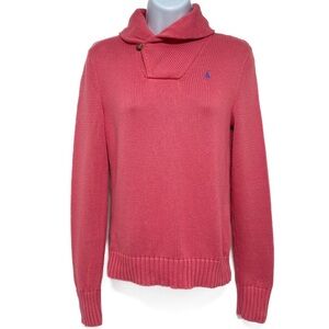 NEW Vintage Polo Ralph Lauren Sport Shawl Collar Pullover Sweater Knit Top RL